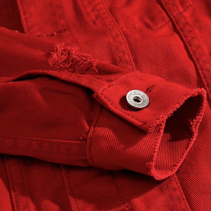 Veste en jean colorée