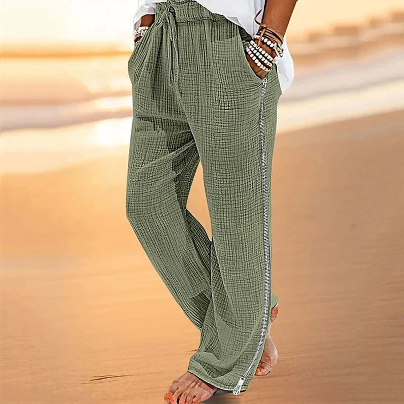 Pantalon bohème en lin