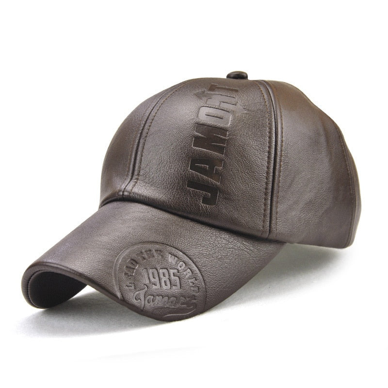 Casquette classique en cuir