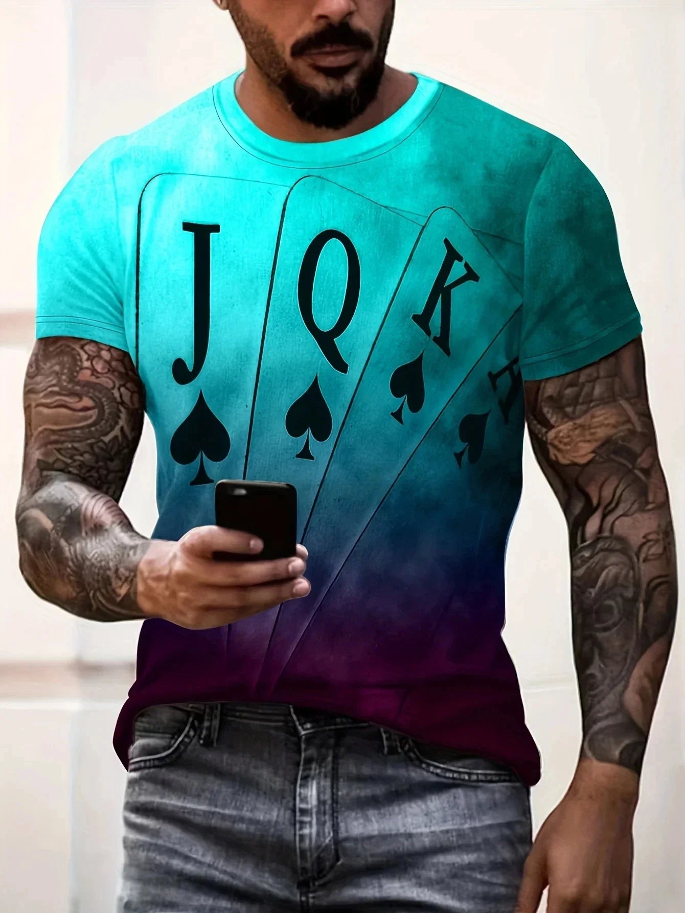 T-shirt de poker 3D