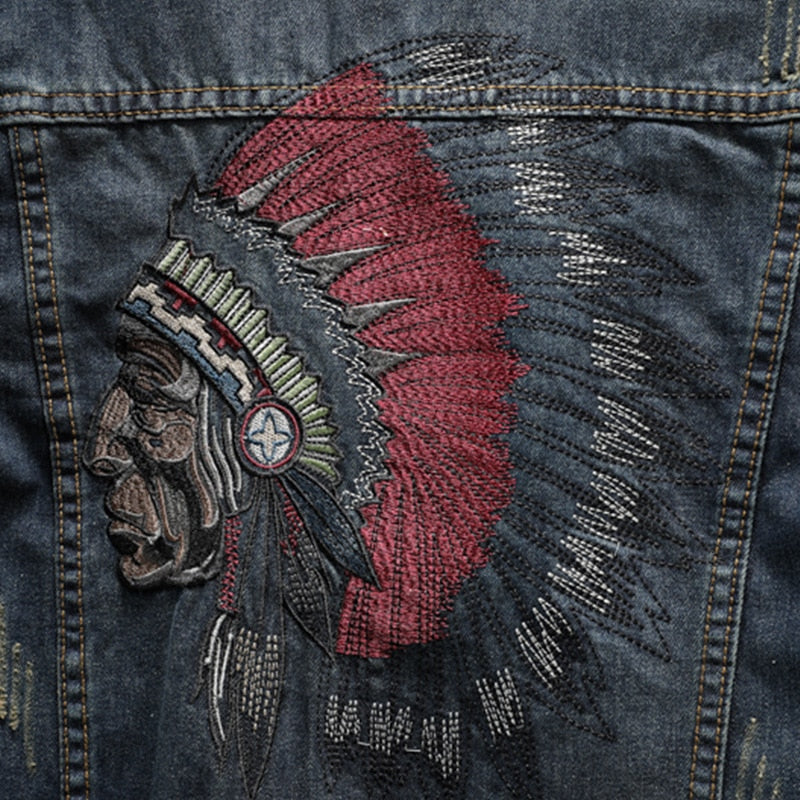 Veste en jean indienne