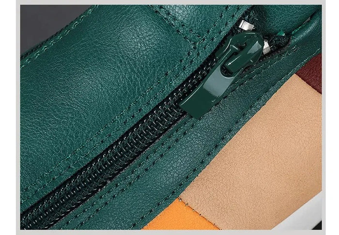 Baskets en cuir véritable