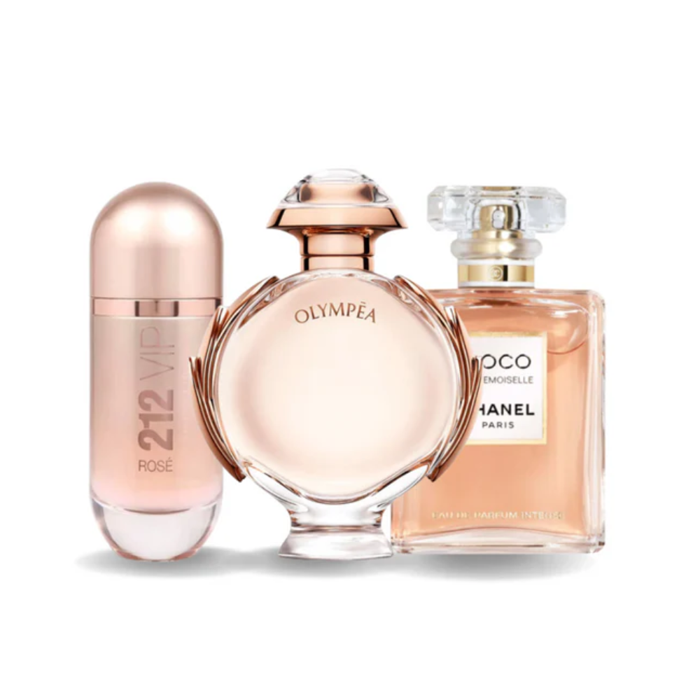 3 Parfums Carolina Herrera 212 VIP ROSÉ,  Paco Rabanne OLYMPÉA et Chanel COCO MADEMOISELLE (PAYEZ 1, OBTENEZ 3)