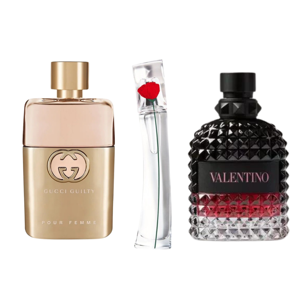 3 Parfums Gucci Guilty, Valentino Intense, Flower By Kenzo (PAYEZ 1, OBTENEZ 3)