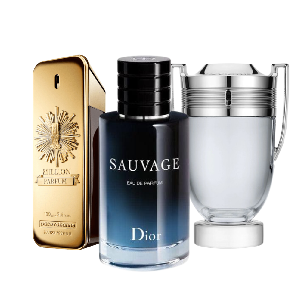 3 Parfums Paco Rabanne ONE MILLION, Dior SAUVAGE et Paco Rabanne INVICTUS (PAYEZ 1, OBTENEZ 3)