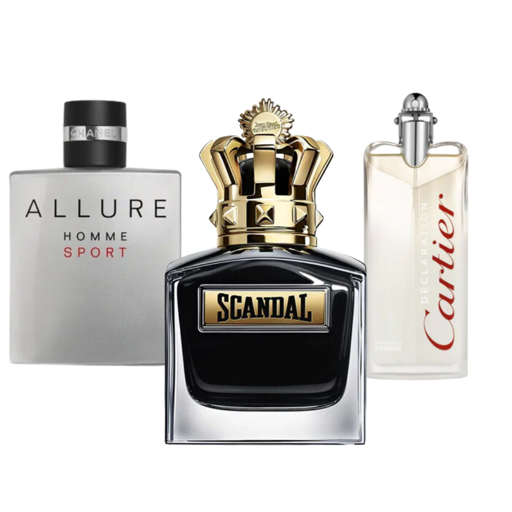 3 Parfums Allure Homme Sport, Jean Paul Gaultier Scandal, Cartier Declaration (PAYEZ 1, OBTENEZ 3)