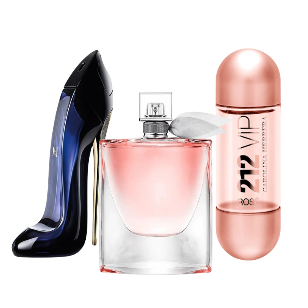 3 Parfums Carolina Herrera GOOD GIRL, Lancôme LA VIE EST BELLE et Carolina Herrera 212 VIP ROSÉ (PAYEZ 1, OBTENEZ 3)