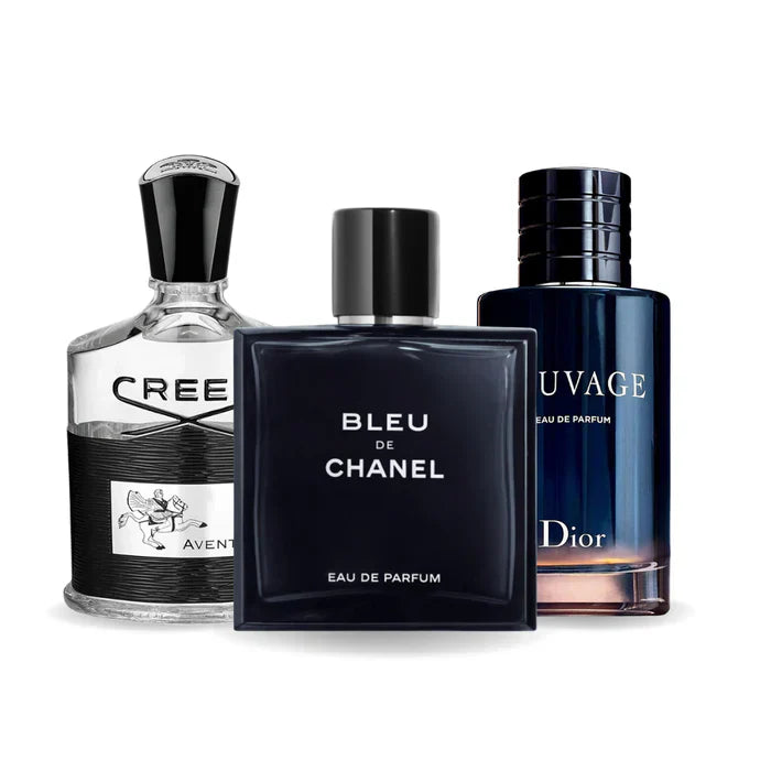 3 Parfums Creed Aventus, Chanel Bleu de Chanel & Dior Sauvage (PAYEZ 1 OBTENEZ 3)