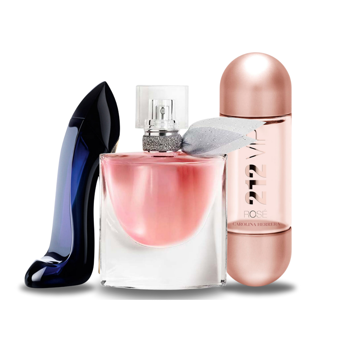 3 Parfums Carolina Herrera Good Girl, Lancôme La Vie Est Belle & Carolina Herrera 212 VIP Rosé (PAYEZ 1 OBTENEZ 3)