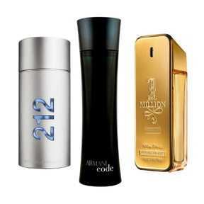 3 Parfums Armani Code, Paco Rabanne One Million & 212 Men NYC (PAYEZ 1 OBTENEZ 3)