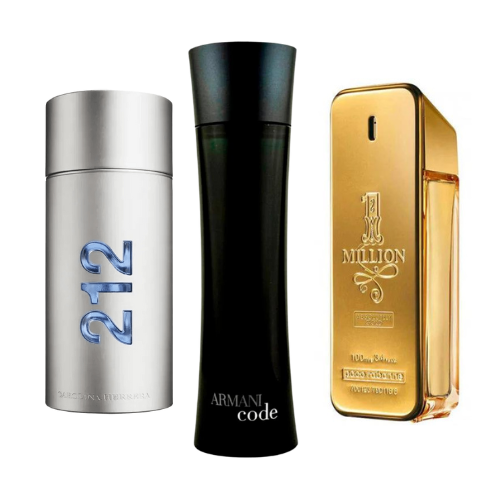 3 Parfums Armani Code, Paco Rabanne One Million & 212 Men NYC (PAYEZ 1 OBTENEZ 3)