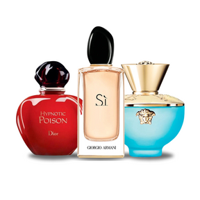 3 Parfums Dior Hypnotic Poison, Giorgio Armani Sì & Versace Dylan Turquoise (PAYEZ 1 OBTENEZ 3)