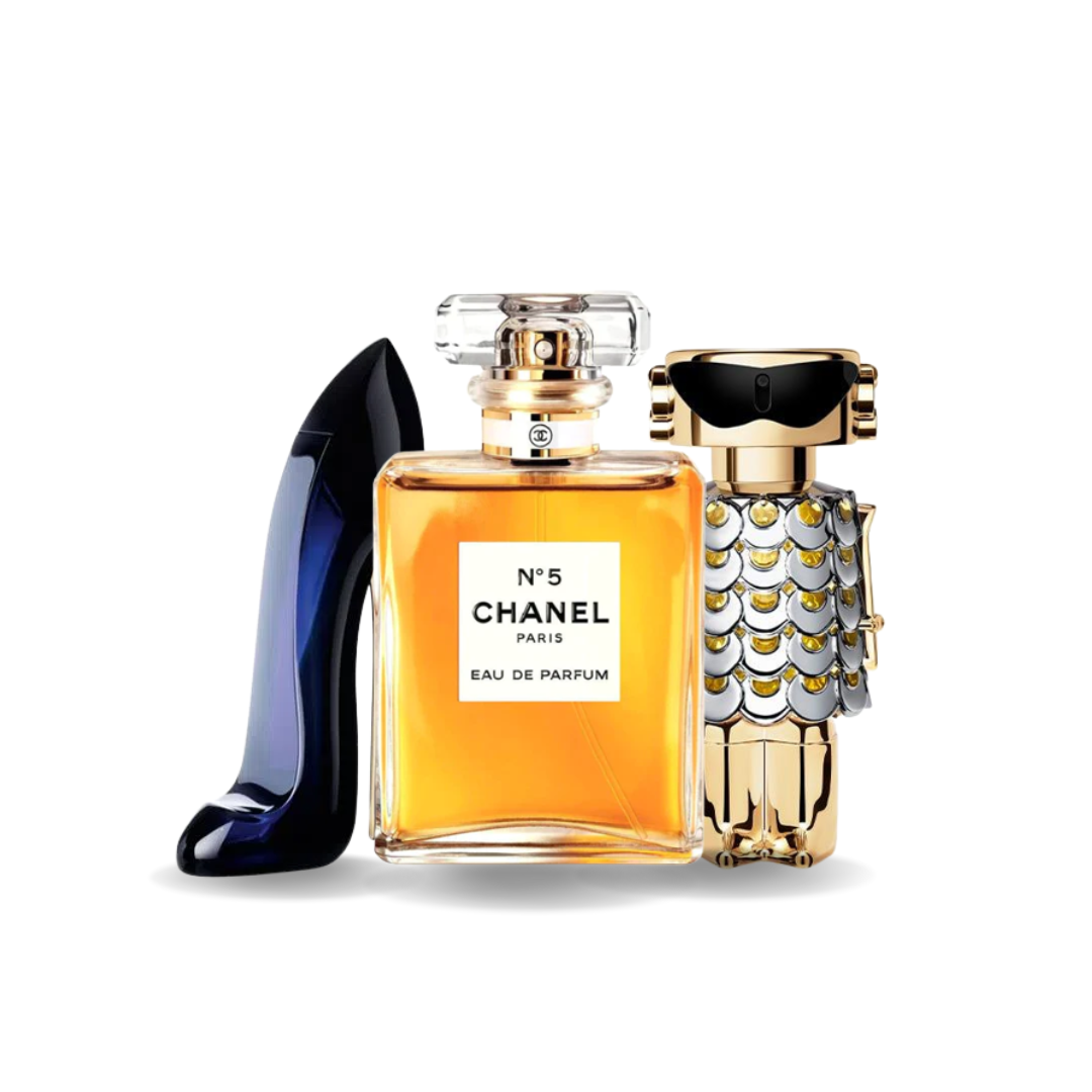 3 Parfums Carolina Herrera Good Girl, Chanel N°5 & Paco Rabanne Fame (PAYEZ 1 OBTENEZ 3)