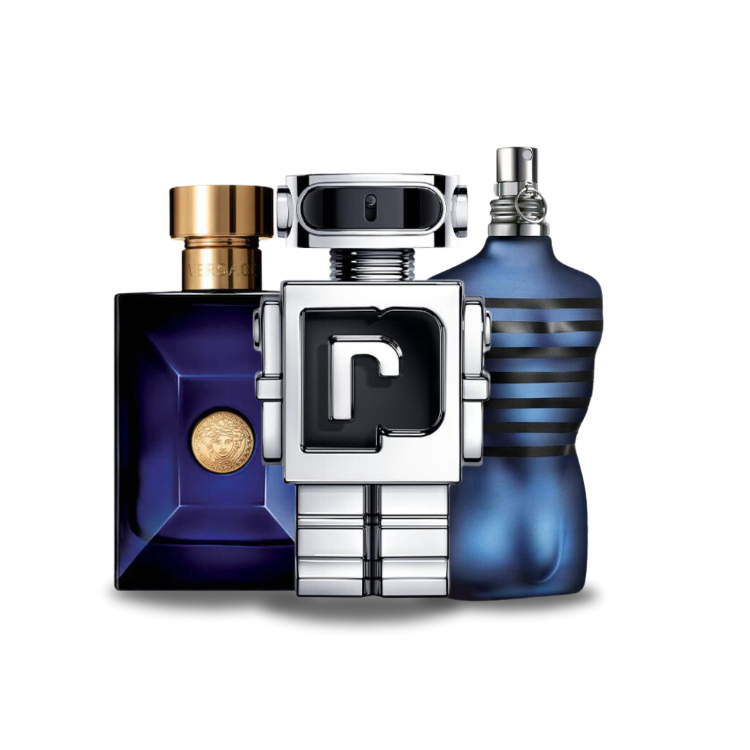 3 Parfums Versace Dylan Blue, Paco Rabanne Phantom & Jean Paul Gaultier Ultra Male (PAYEZ 1 OBTENEZ 3)