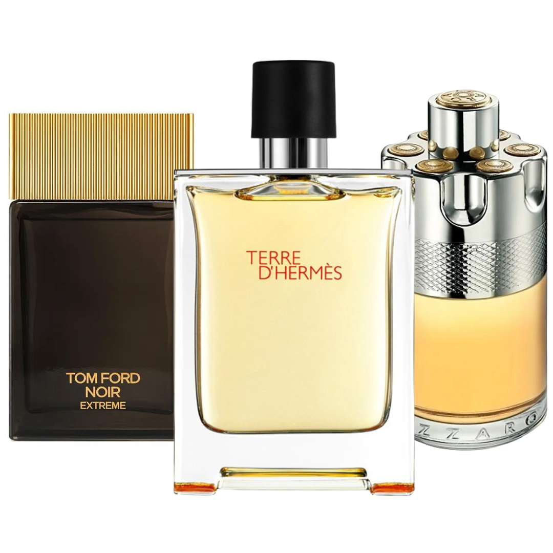 3 Parfums Terre d'Hermès, Azzaro Wanted & Tom Ford Noir Extreme (PAYEZ 1 OBTENEZ 3)