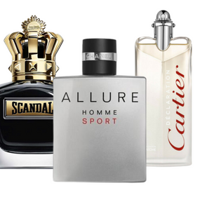 3 Parfums Allure Homme Sport, Scandal Jean Paul Gaultier & Cartier Déclaration (PAYEZ 1 OBTENEZ 3)