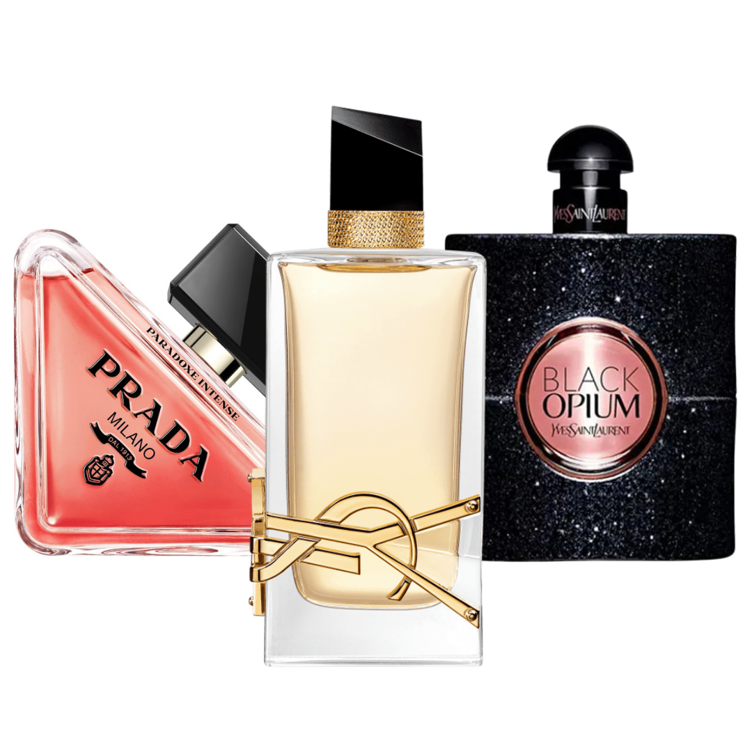 3 Parfums Prada Paradox, Black Opium Yves Saint Laurent & Libre (PAYEZ 1 OBTENEZ 3)