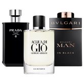 3 Parfums Bvlgari In Black, Acqua Di Giò & L’Homme Prada Intense (PAYEZ 1 OBTENEZ 3)