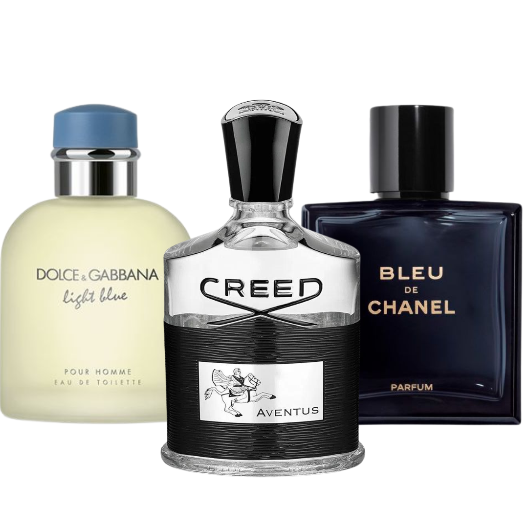 3 Parfums Bleu de Chanel, Creed Aventus & Light Blue Dolce&Gabbana (PAYEZ 1 OBTENEZ 3)