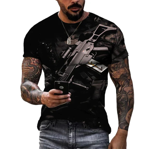 Camiseta Gun Killer - Estilo Inovador em Arte 3D