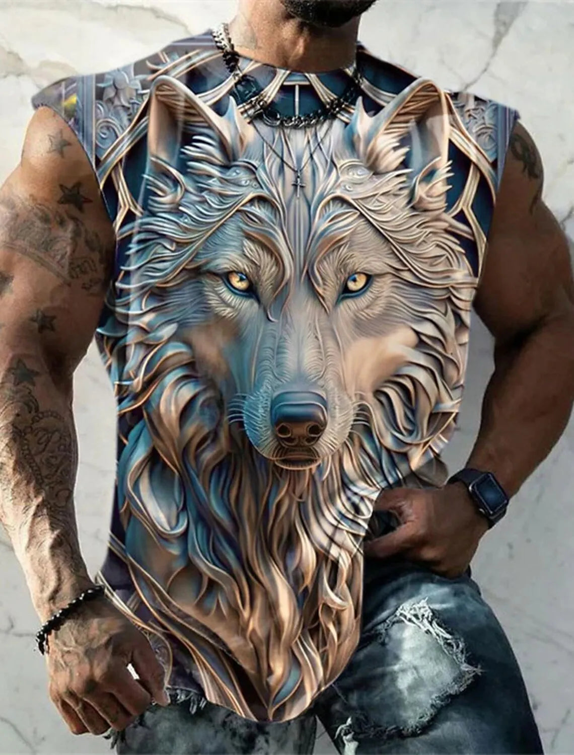 Camisa Regata Wolf 3D - Irresistível para Afirmação de Estilo