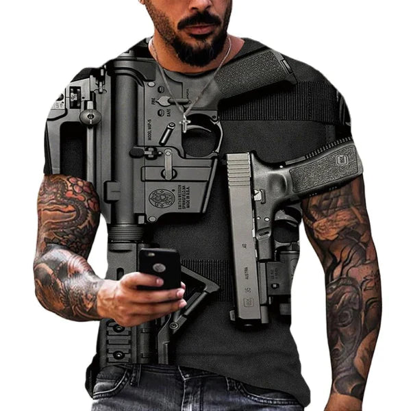 Camiseta Gun Killer - Estilo Inovador em Arte 3D