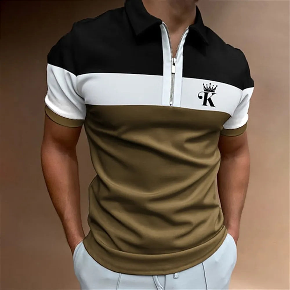 Camisa Polo Zíper The King - Estilo Exclusivo com Zíper na Gola