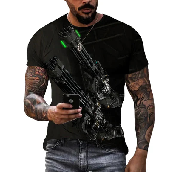 Camiseta Gun Killer - Estilo Inovador em Arte 3D