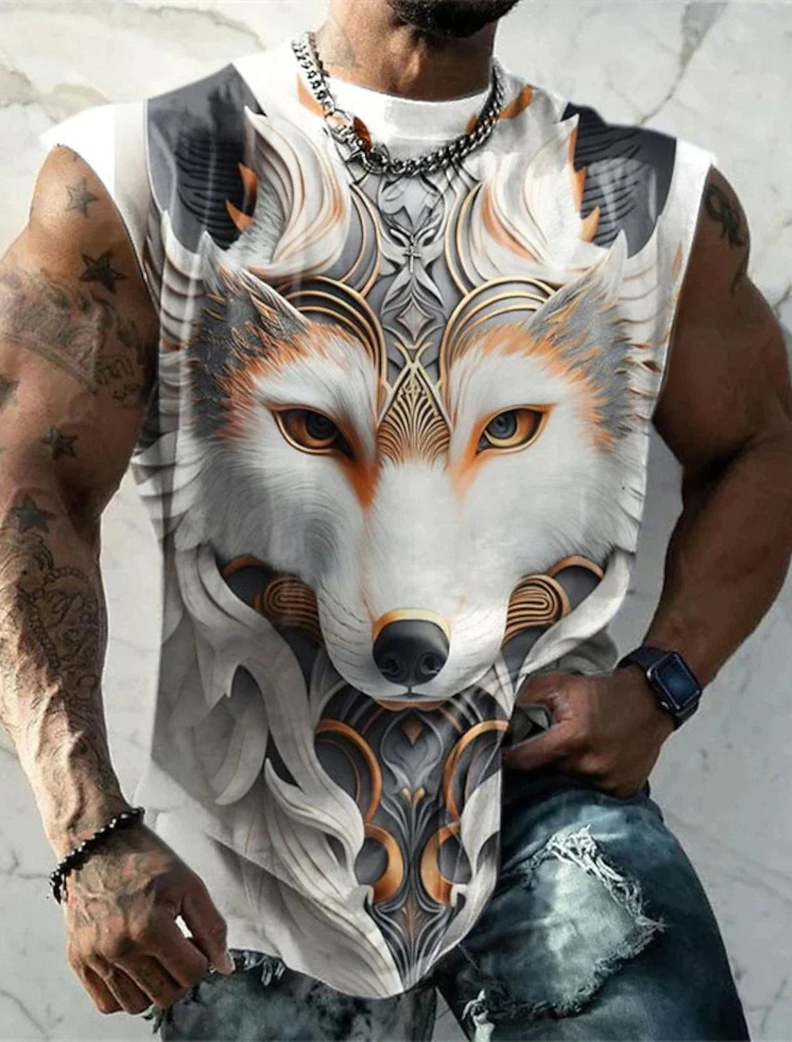 Camisa Regata Wolf 3D - Irresistível para Afirmação de Estilo