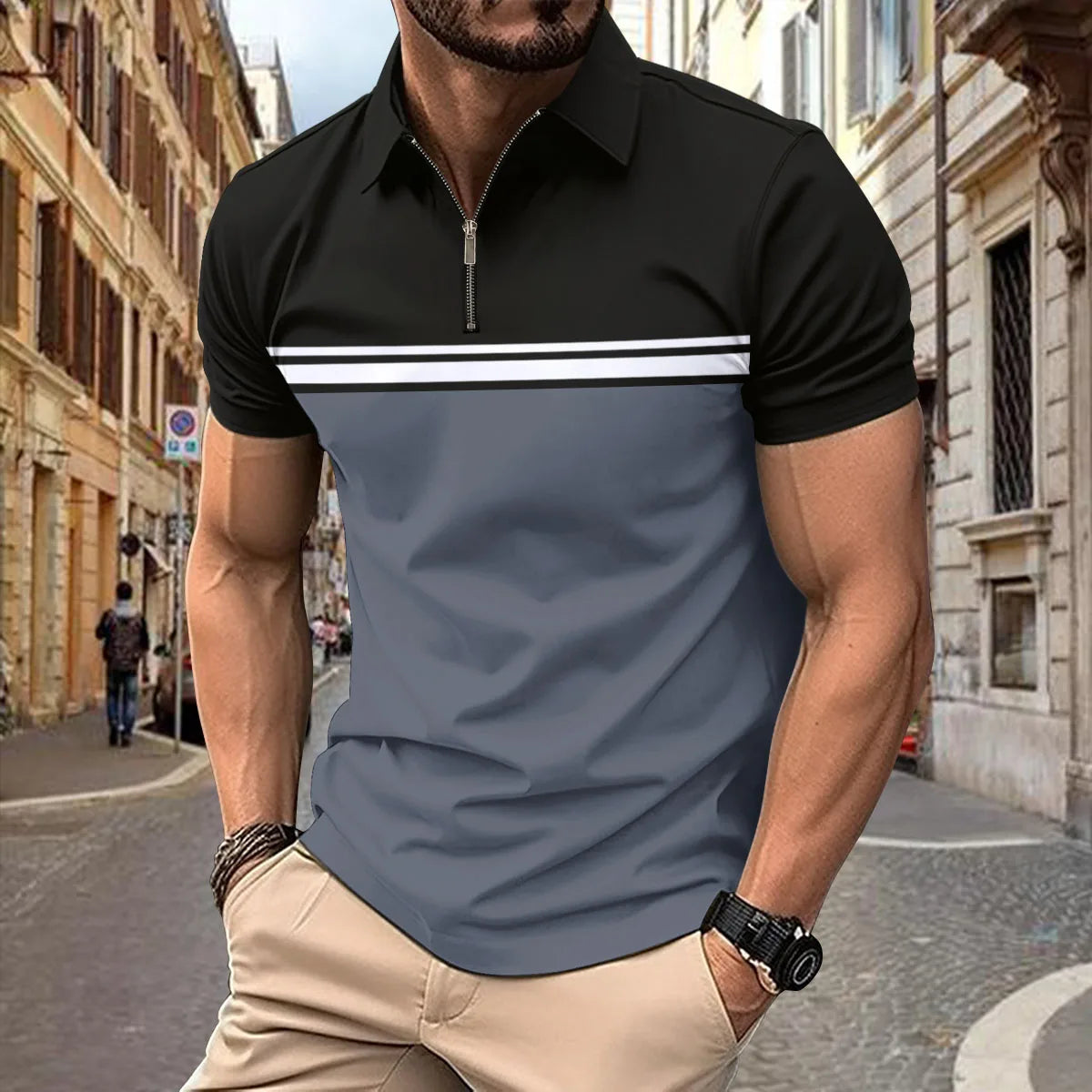 Camisa Polo Duo Color - Estilo Versátil para Todas as Ocasiões