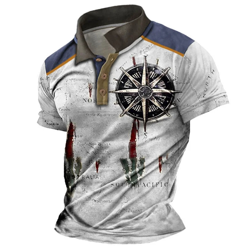 Camisa Polo Vintage 3D- Elegância que Marca Presença