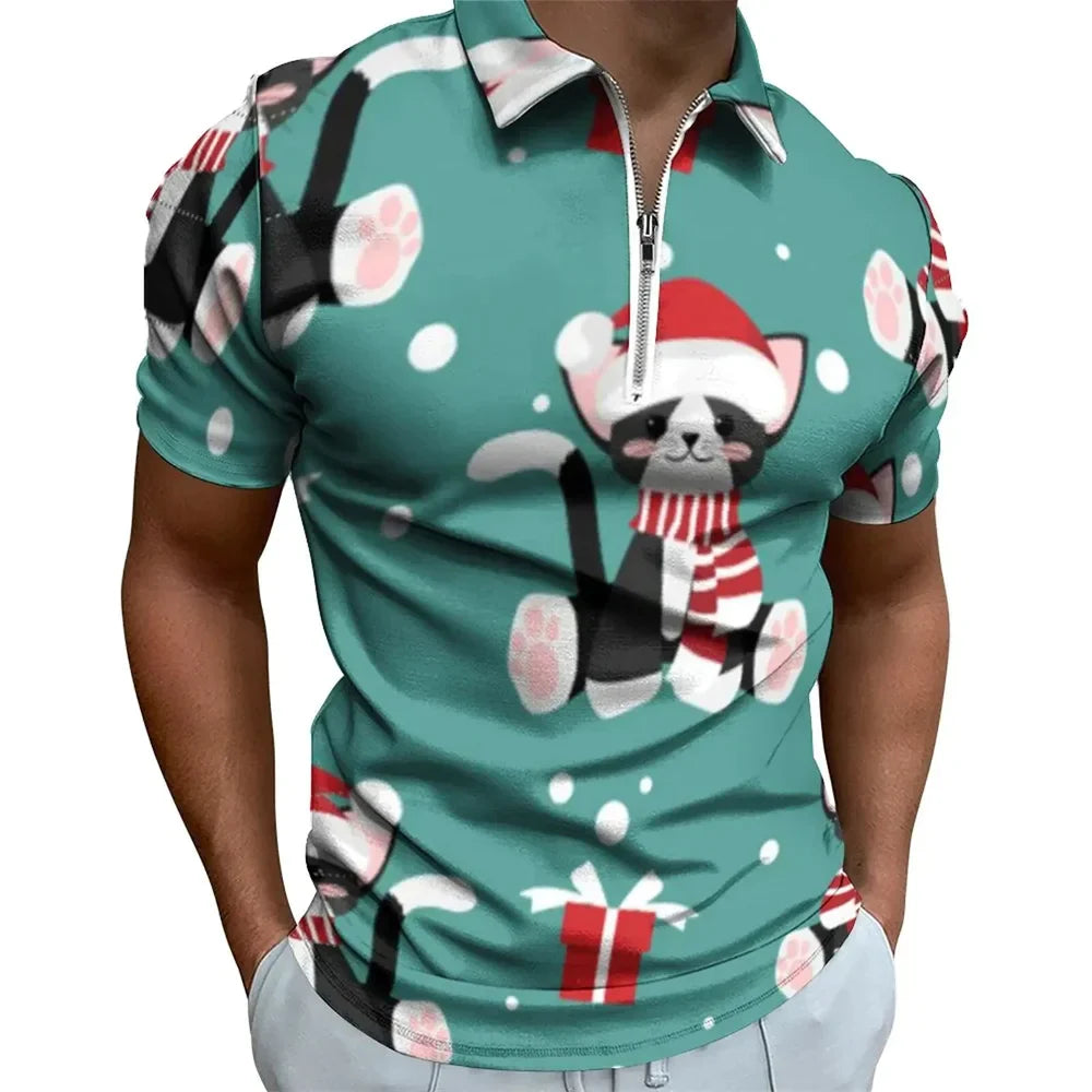 Camisa Polo Christmas - Estampa Exclusiva para Celebrações Natalinas