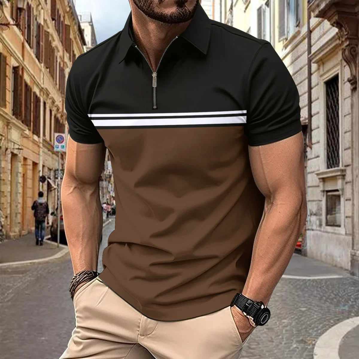 Camisa Polo Duo Color - Estilo Versátil para Todas as Ocasiões