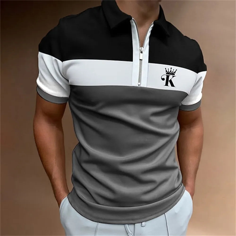 Camisa Polo Zíper The King - Estilo Exclusivo com Zíper na Gola