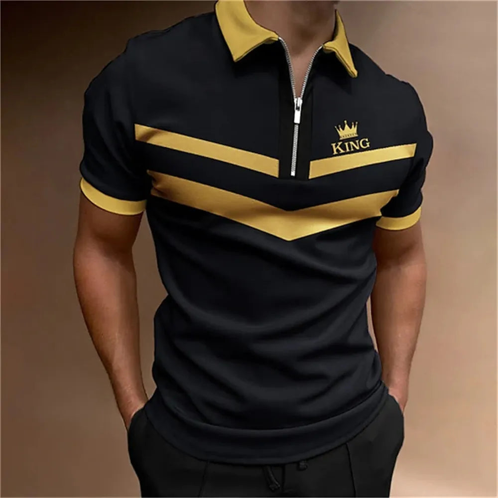 Camisa Polo Zíper The King - Estilo Exclusivo com Zíper na Gola