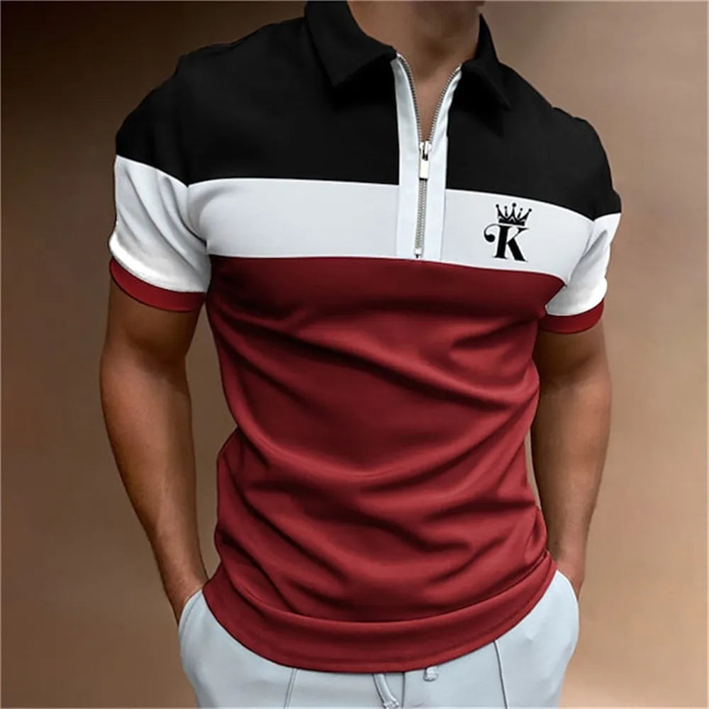 Camisa Polo Zíper The King - Estilo Exclusivo com Zíper na Gola