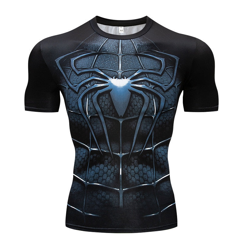 Camiseta Heros 3D - Arte 3D com Tecido Tecnologia de Compressão