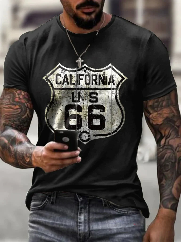 Camisa  Motor Route 66 - Logo Exclusivas