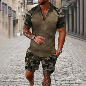 Conjunto Polo Camuflado - Camisa + Short