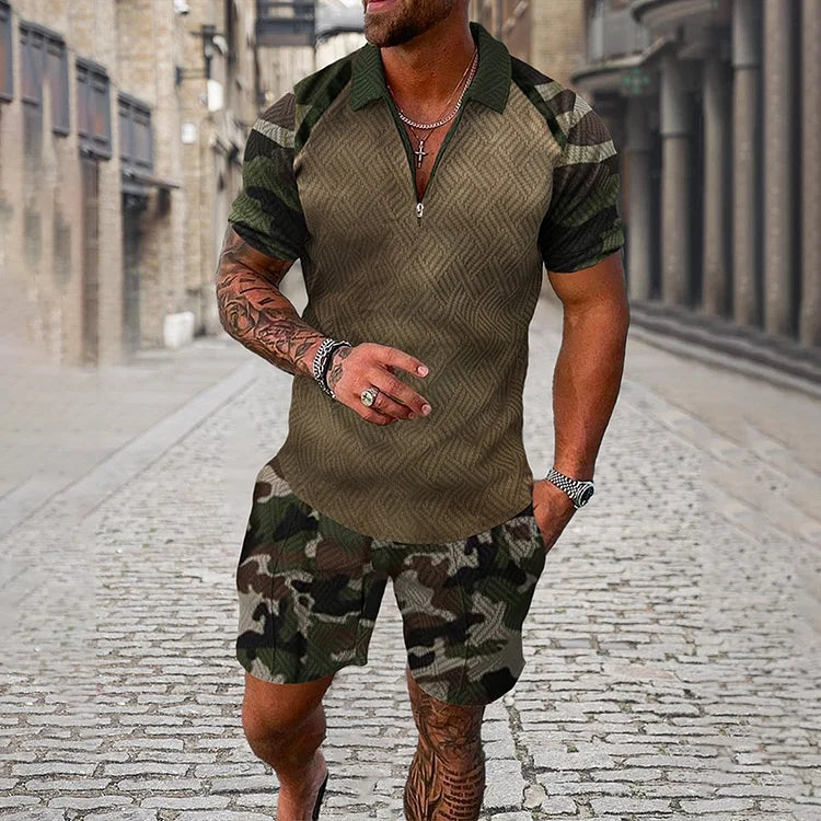 Conjunto Polo Camuflado - Camisa + Short