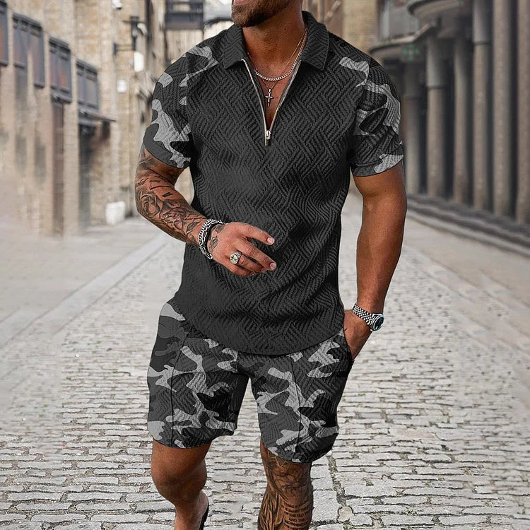 Conjunto Polo Camuflado - Camisa + Short