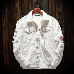 Veste en jean colorée