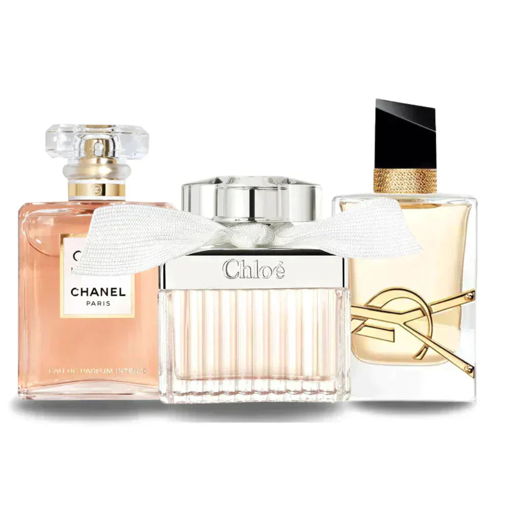 3 Parfums Chanel Coco Mademoiselle, Yves Saint Laurent Libre & Chloé (PAYEZ 1 OBTENEZ 3)