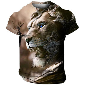 Camiseta Lion Arts 5D - Arte Exclusiva e Elegância Lion - Inspirada