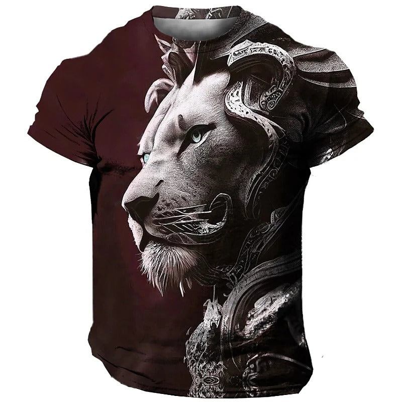 Camiseta Lion Arts 5D - Arte Exclusiva e Elegância Lion - Inspirada