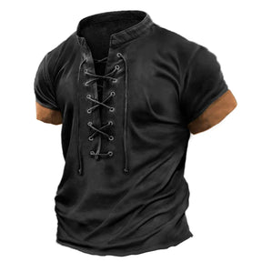 Chemise à col en V croisé