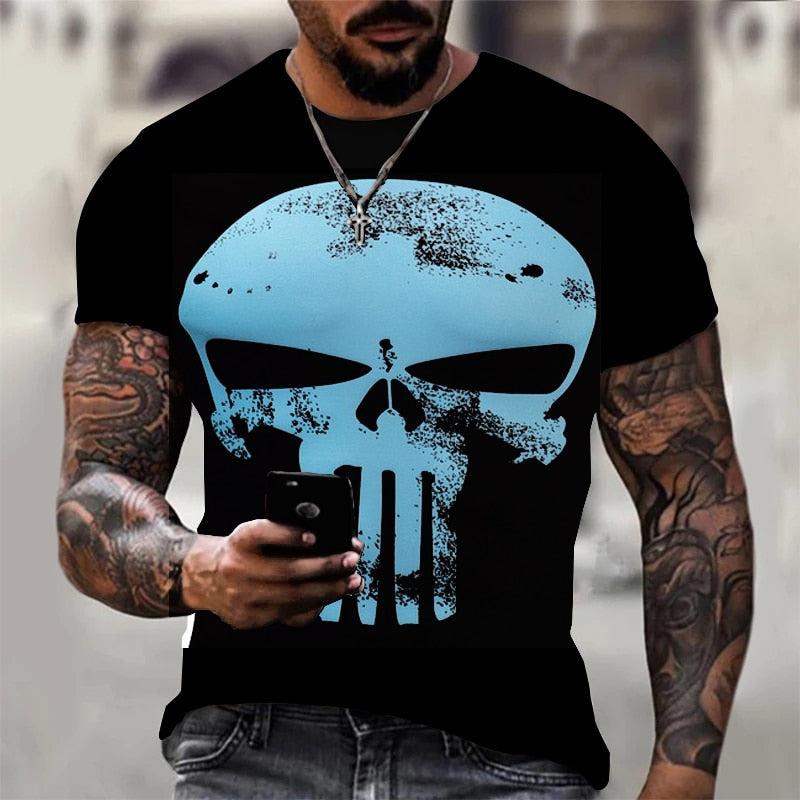 T-shirt décontracté avec tête de mort