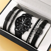 Kit montre en cuir noir