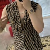 Gilet à carreaux de luxe