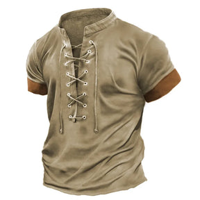 Chemise à col en V croisé